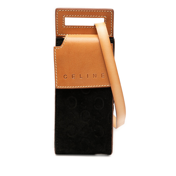 Pre-Loved Celine C Macadam Suede Pochette Crossbody